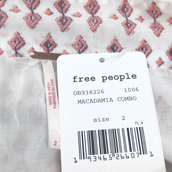 Free People Cha Cha Tiered 100 %Cotton Skirt. 2 - Picture 4 of 8